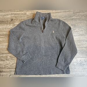 Polo Ralph Lauren Estate Rib 100% Cotton 1/4 Zip Pullover Long Sleeve Sweater L